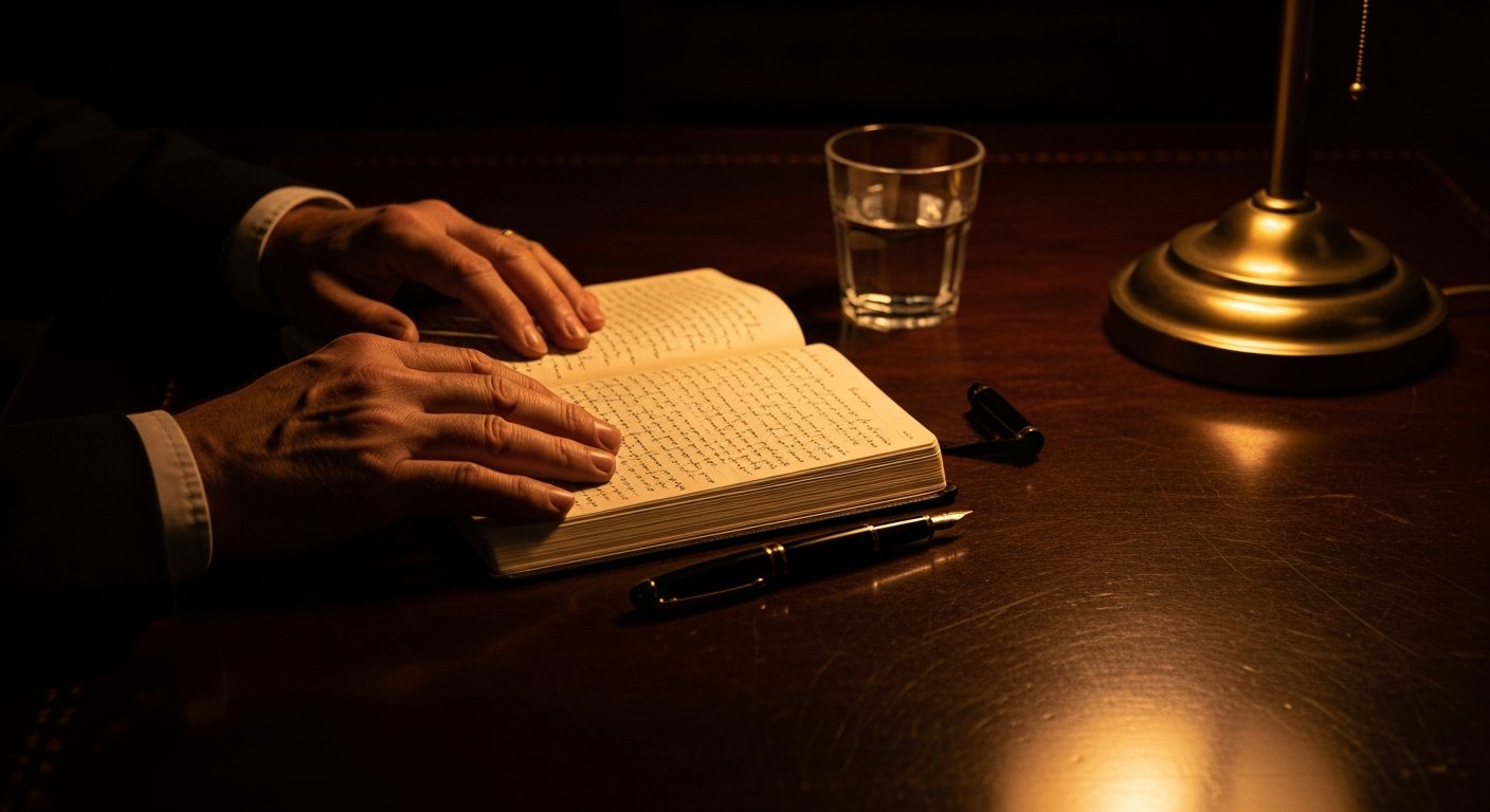 Le diagnostic — moment d'introspection à la lumière d'une lampe.